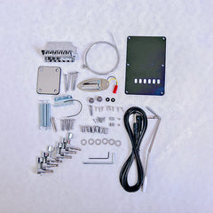 Coban Guitars Build Your Own DIY Electric Guitar Kit ST4 Strat Style Ash Body Ebony Fingerboard Black Pickguard Non Soldering Chrome Hardware Guitar Making Kit.