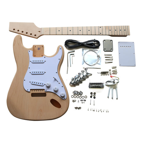 DIY ST4 Guitar Kit | Alder Body with Maple Fingerboard | Chrome Hardware & Choice of Pickguard