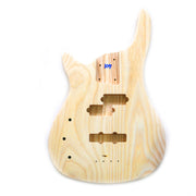 DIY SE Left-Handed Bass Guitar Kit | 4-String Ash Body | Ebony Fingerboard | Chrome Hardware