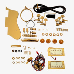 Coban Guitars Semi Hollow Guitar DIY Kit ES230 Flamed Maple Gold Hardware Cream Fittings