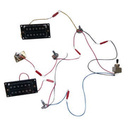 Electric Semi Hollow Guitar DIY Kit ES230 Flamed Veneer Gold Hardware Black Fittings