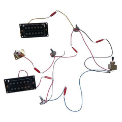 Electric Semi Hollow Guitar DIY Kit ES230 Flamed Veneer Gold Hardware Black Fittings