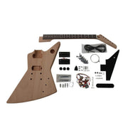 Coban Guitars Electric Guitar DIY Kit EXP1B Chrome Hardware Black Fittings