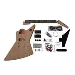 Coban Guitars Electric Guitar DIY Kit EXP1B Chrome Hardware Black Fittings