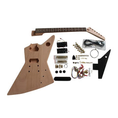 Coban Guitars Electric Guitar DIY Kit EXP1 Mahogany Body Gold Hardware Black Fittings