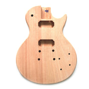 DIY LP Plain Set Neck Guitar Kit | Mahogany Body with Maple Fingerboard | Chrome Hardware & Black Fittings