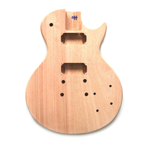 DIY LP Plain Set Neck Guitar Kit | Mahogany Body with Maple Fingerboard | Chrome Hardware & Black Fittings