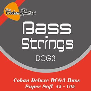 5 x Packets Coban Guitars Bass Strings Deluxe DCG3 – Premium Super Soft Bass Strings