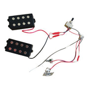 Electric Bass Guitar DIY Kit V Bass Mahogany Body Gold Fittings NON Soldering